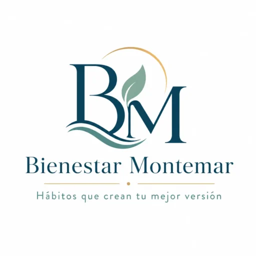 logo del sitio Bienestar Montemar para binestarmontemar.cl proyecto para mujeres que quieren verse y sentirse mejro con hábitos, nutrición, ejercicios y vida activa en comunidad. Concón - Reñaca, Chile
